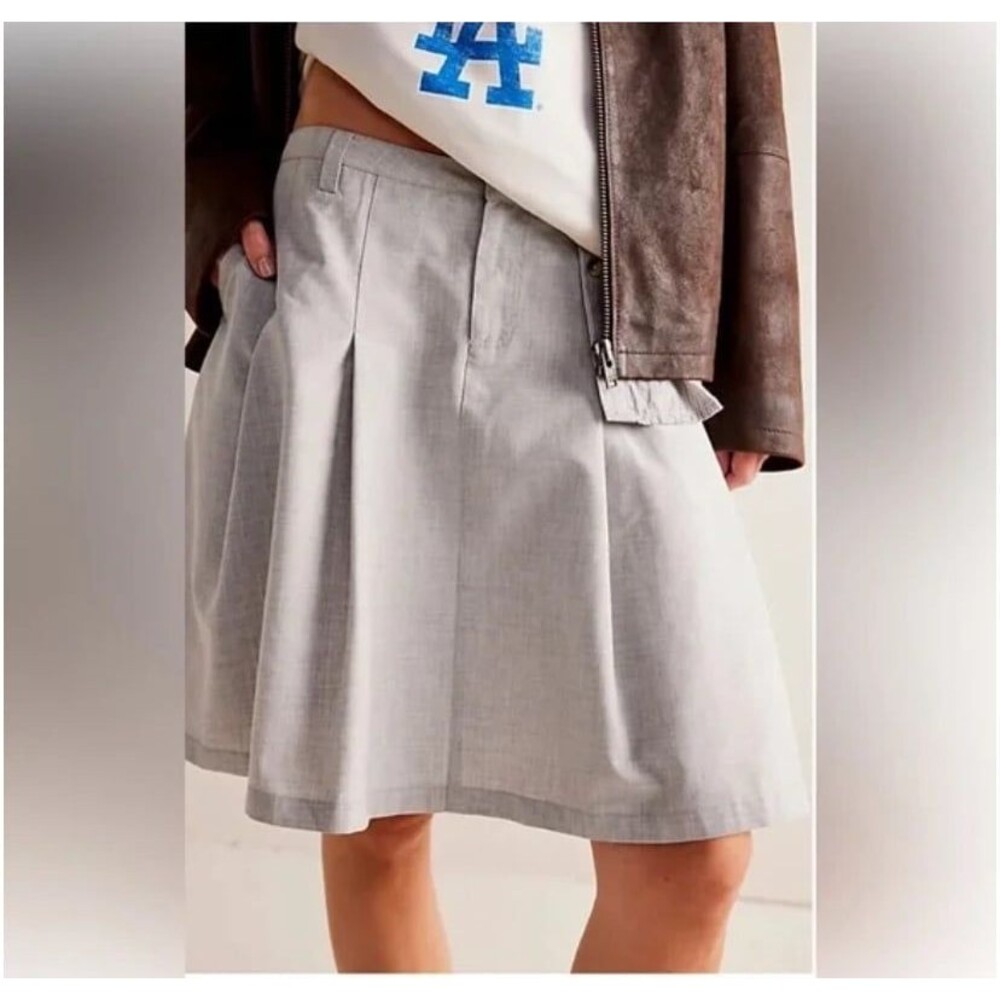 We The Free Suiting Pleated Mini Skirt NWT